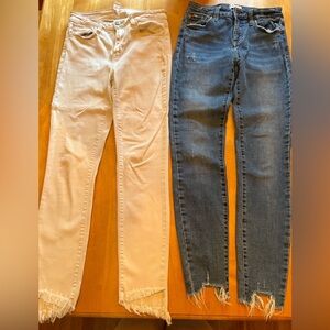 Cello cream jeans size 5, Pistola blue denim size 26